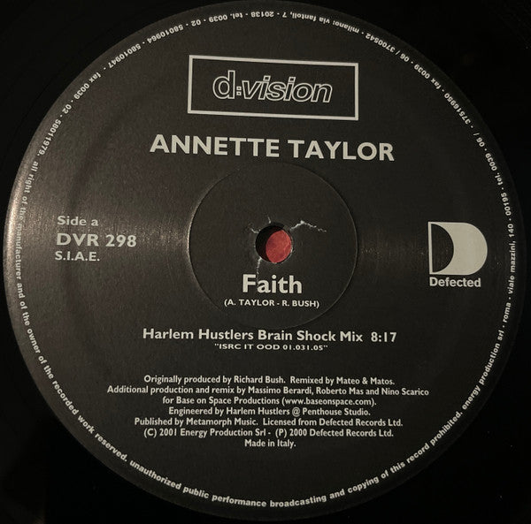 Annette Taylor : Faith (Remix) (12")