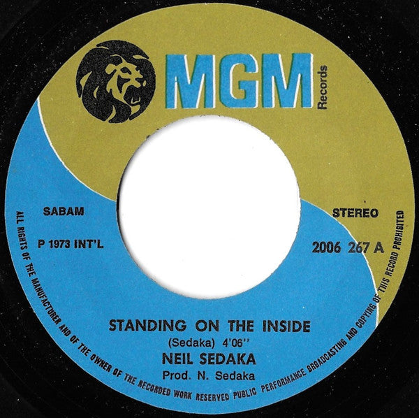 Neil Sedaka : Standing On The Inside (7")