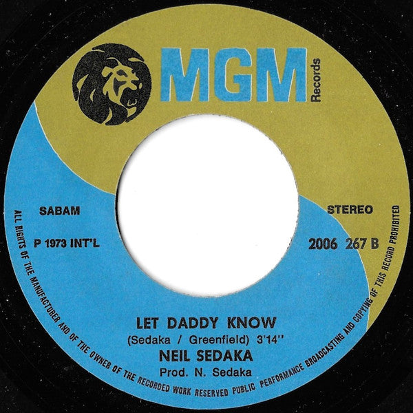 Neil Sedaka : Standing On The Inside (7")