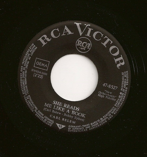 Carl Belew : Silent Partner / She Reads Me Like A Book (7", Single)