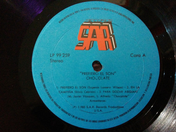 Alfredo "Chocolate" Armenteros : Monsieur Chocolate Prefiero El Son (LP, Album)
