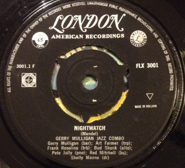 Gerry Mulligan And The Jazz Combo Featuring: Art Farmer & Bud Shank : Nightwatch / Life's A Funny Thing (7", Single)