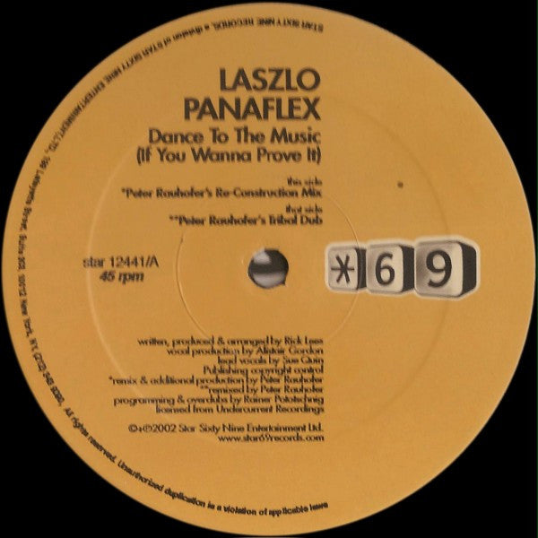 Laszlo Panaflex : Dance To The Music (If You Wanna Prove It) (The Peter Rauhofer Remixes) (12")