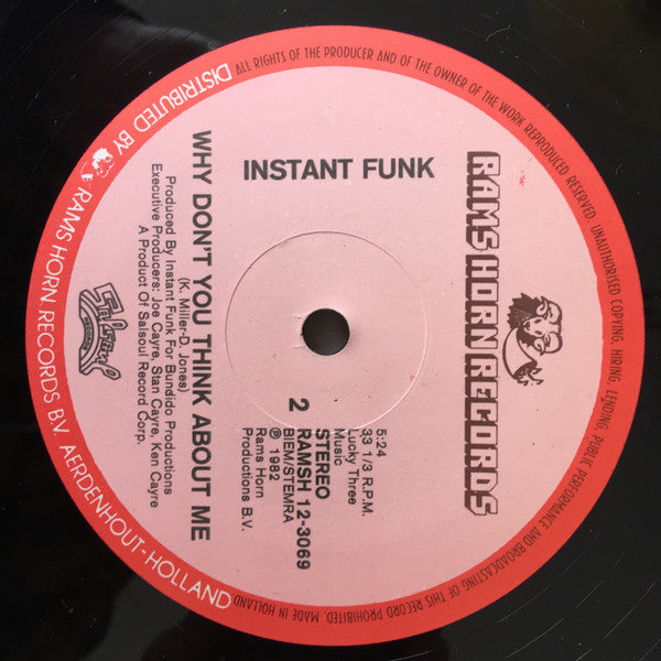 Instant Funk : Slam Dunk The Funk / Why Don't You Think About Me (12")