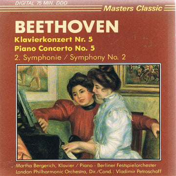 Ludwig van Beethoven, Berliner Festspielorchester, Vladimir Petroschoff, London Philharmonic Orchestra (2), Alfred Scholz : Klavierkonzert Nr. 5  Piano Concerto No.5 Symphony No.2 (CD, Comp, DDD)