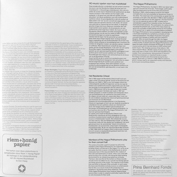 Franz Liszt, Residentie Orkest, Roger Norrington, France Clidat : Concerto For Piano And Orchestra 1 & 2 / Totentanz / Hungarian Fantasy (2xLP, Album, Gat)