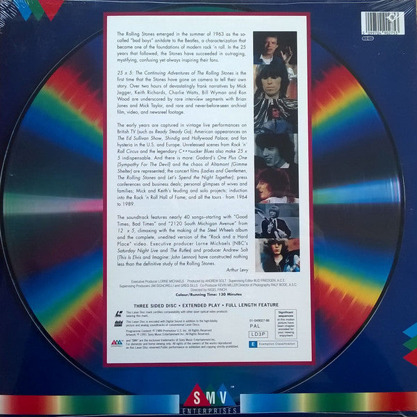The Rolling Stones : 25X5 The Continuing Adventures  (Laserdisc, 12", Comp, PAL + Laserdisc, 12", S/Side)
