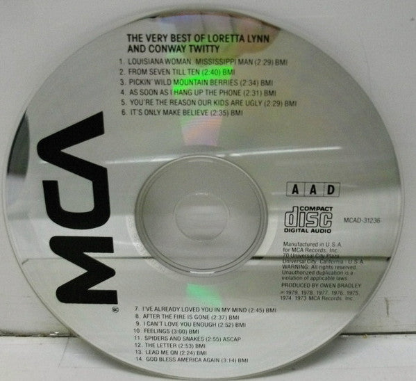 Conway Twitty & Loretta Lynn : The Very Best Of Loretta Lynn And Conway Twitty (CD, Comp)