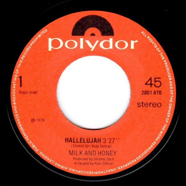 Milk & Honey* : Hallelujah (7")