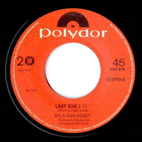 Milk & Honey* : Hallelujah (7")