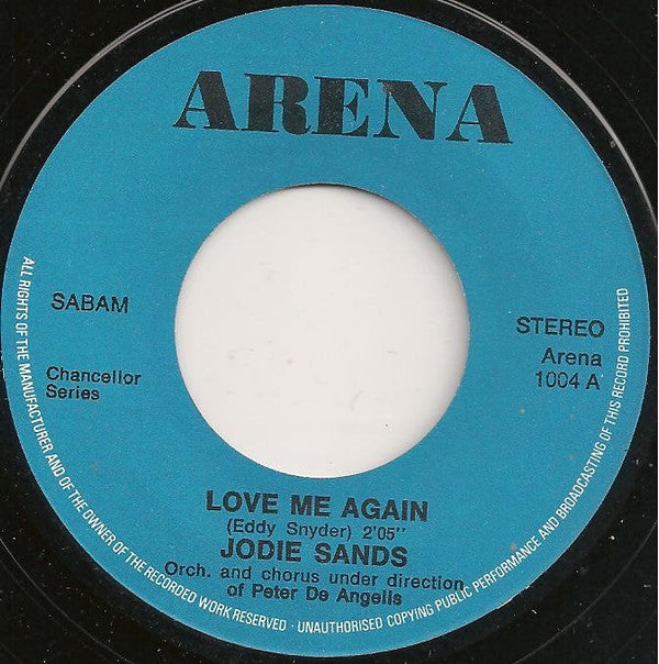 Jodie Sands / The Four Esquires : Love Me Forever / Love Me Again (7", Blu)