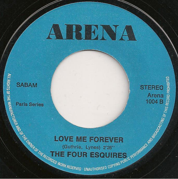 Jodie Sands / The Four Esquires : Love Me Forever / Love Me Again (7", Blu)