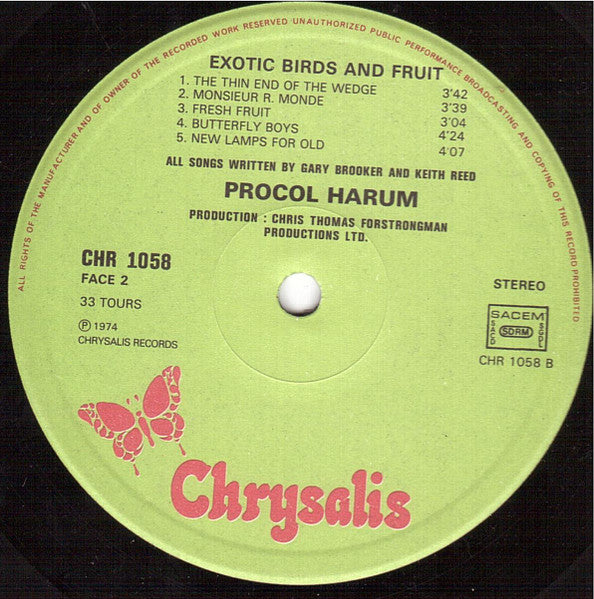 Procol Harum : Exotic Birds And Fruit (LP, Album)