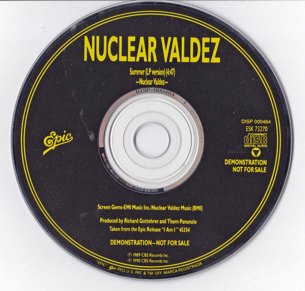 Nuclear Valdez : Summer (CD, Single, Promo)