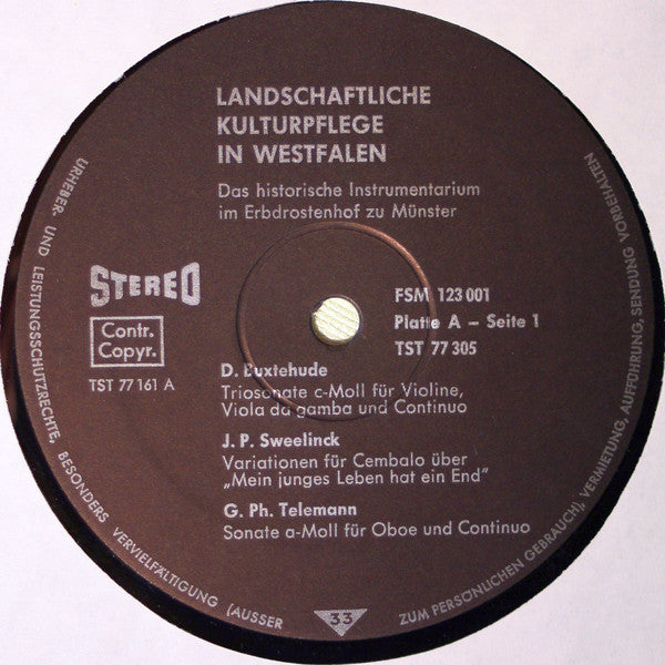 Various : Musik Auf Historischen Instrumenten (2xLP)