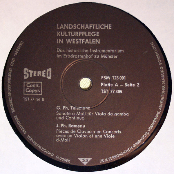 Various : Musik Auf Historischen Instrumenten (2xLP)