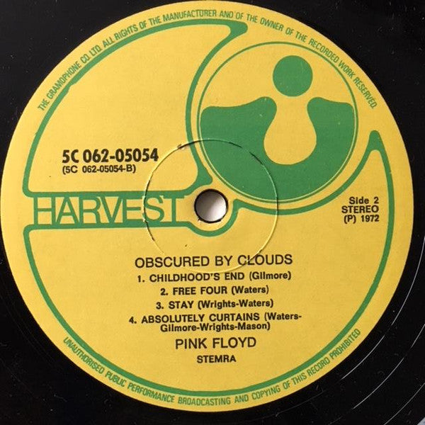 Pink Floyd : Obscured By Clouds (LP, Album)