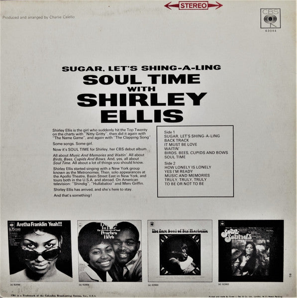 Shirley Ellis : Sugar, Let's Shing-A-Ling / Soul Time With Shirley Ellis (LP, Album)