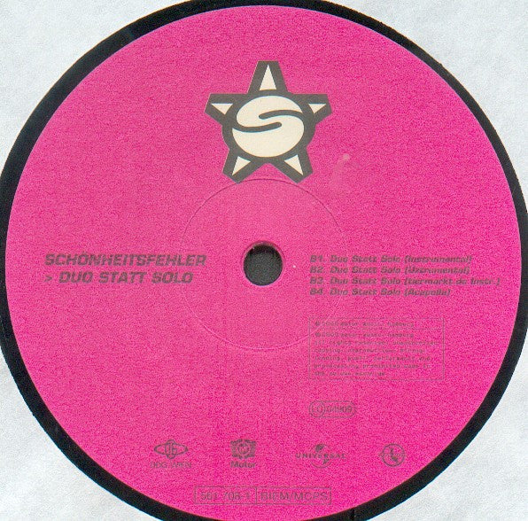 Schönheitsfehler : Duo Statt Solo (12")