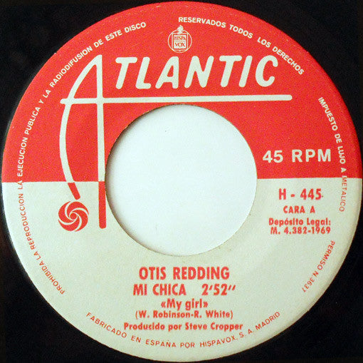 Otis Redding : Mi Chica / Una Pregunta De Enamorado (7", Single)