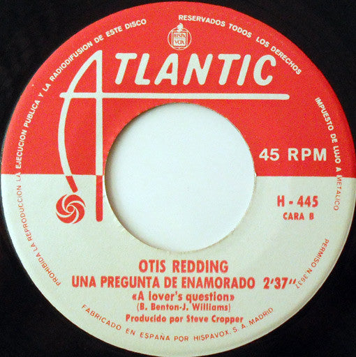 Otis Redding : Mi Chica / Una Pregunta De Enamorado (7", Single)