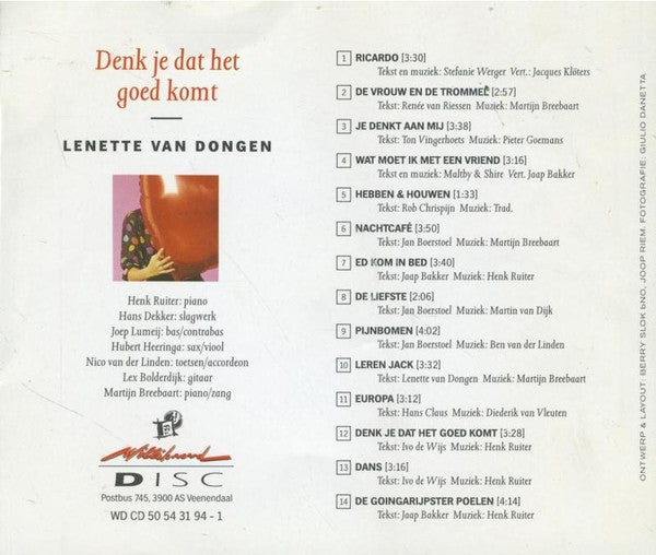 Lenette Van Dongen : Denk Je Dat Het Goed Komt (CD, Album)