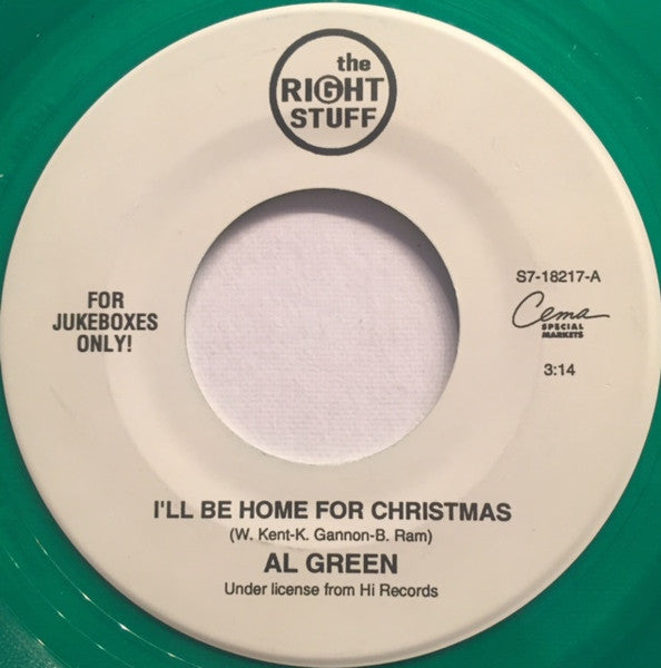 Al Green : I'll Be Home For Christmas (7", Jukebox, Gre)