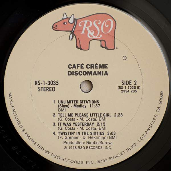 Café Crème : Discomania (LP, Album)