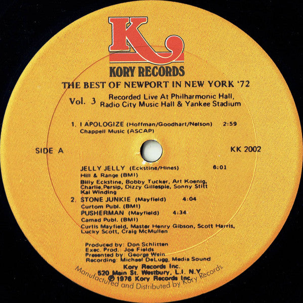 Various : The Best Of Newport In New York '72 (Volume 3) (LP, Album, RE)