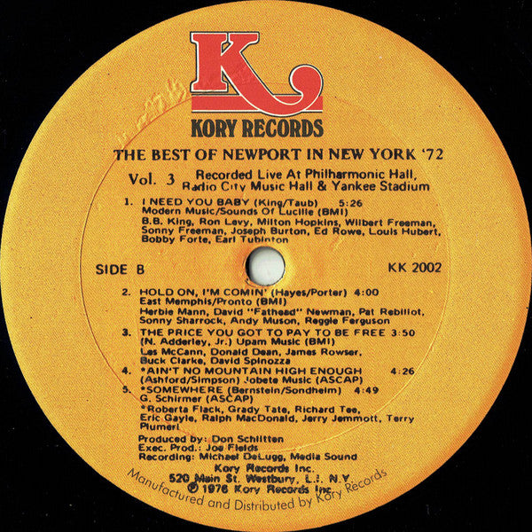 Various : The Best Of Newport In New York '72 (Volume 3) (LP, Album, RE)