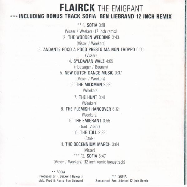 Flairck : The Emigrant (CD, Album)